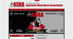Desktop Screenshot of americanstockhorse.org