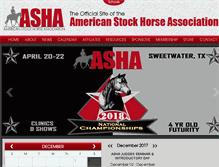 Tablet Screenshot of americanstockhorse.org